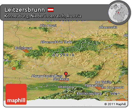 Satellite Panoramic Map of Leitzersbrunn