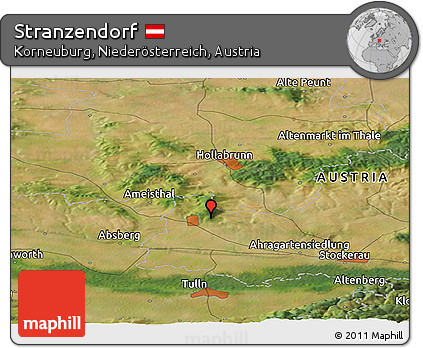 Satellite Panoramic Map of Stranzendorf