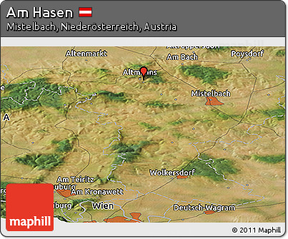 Satellite Panoramic Map of Am Hasen