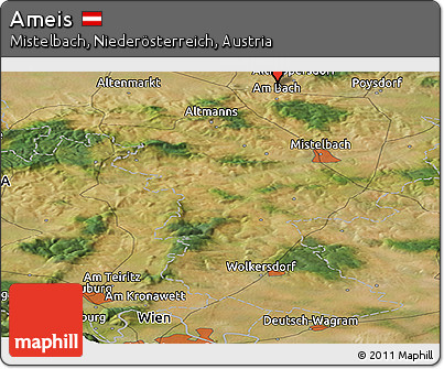 Satellite Panoramic Map of Ameis