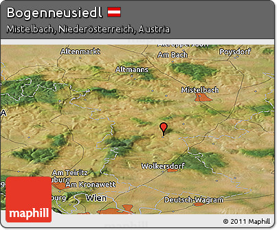 Satellite Panoramic Map of Bogenneusiedl