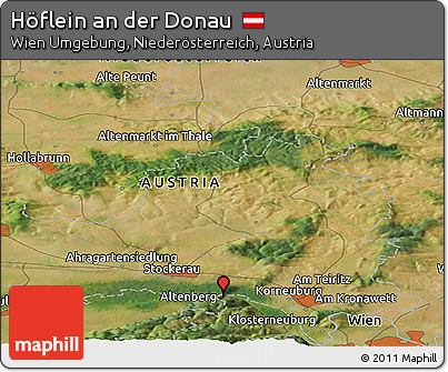 Satellite Panoramic Map of Höflein An Der Donau