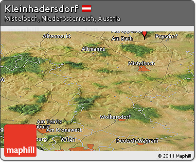 Satellite Panoramic Map of Kleinhadersdorf