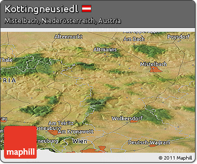 Satellite Panoramic Map of Kottingneusiedl