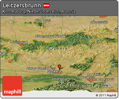 Satellite Panoramic Map of Leitzersbrunn