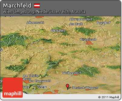 Satellite Panoramic Map of Marchfeld