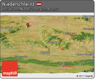 Satellite Panoramic Map of Niederschleinz
