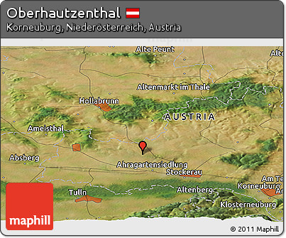 Satellite Panoramic Map of Oberhautzenthal
