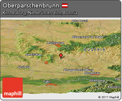Satellite Panoramic Map of Oberparschenbrunn
