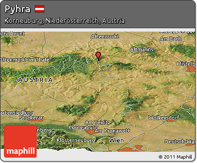 Satellite Panoramic Map of Pyhra