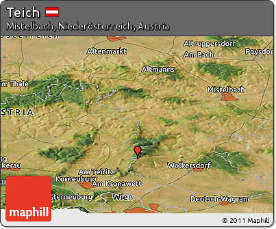 Satellite Panoramic Map of Teich