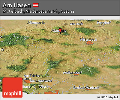 Satellite Panoramic Map of Am Hasen