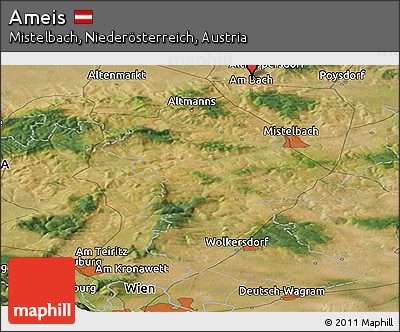 Satellite Panoramic Map of Ameis