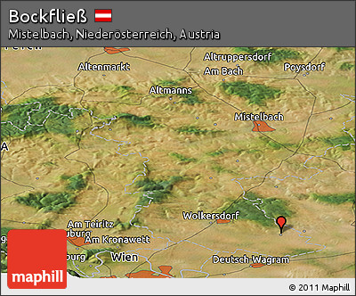 Satellite Panoramic Map of Bockfließ