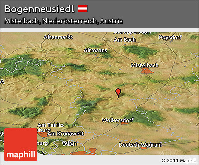 Satellite Panoramic Map of Bogenneusiedl