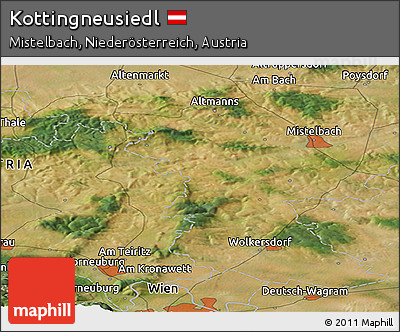 Satellite Panoramic Map of Kottingneusiedl