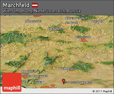 Satellite Panoramic Map of Marchfeld