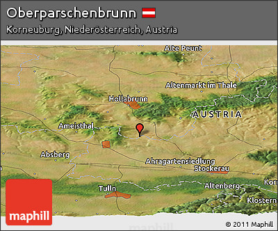 Satellite Panoramic Map of Oberparschenbrunn