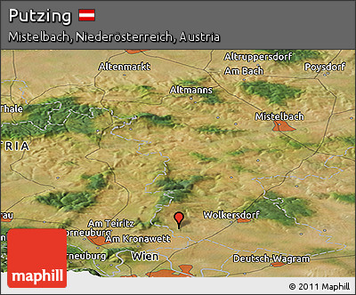 Satellite Panoramic Map of Putzing