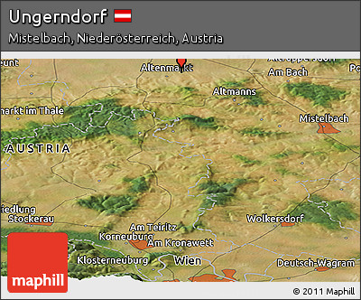 Satellite Panoramic Map of Ungerndorf