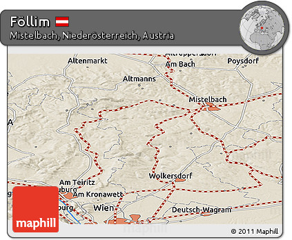 Shaded Relief Panoramic Map of Föllim