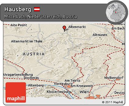 Shaded Relief Panoramic Map of Hausberg