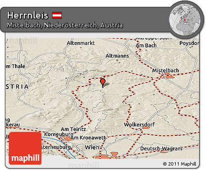 Shaded Relief Panoramic Map of Herrnleis