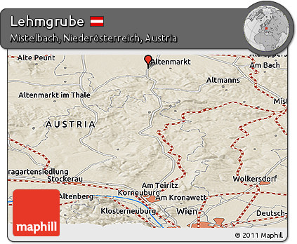 Shaded Relief Panoramic Map of Lehmgrube