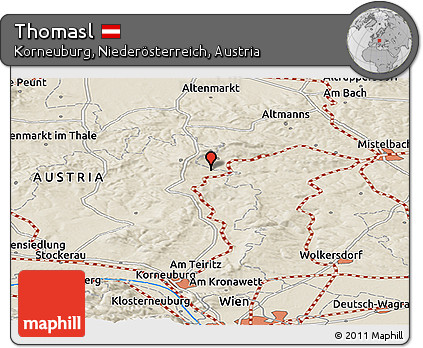 Shaded Relief Panoramic Map of Thomasl