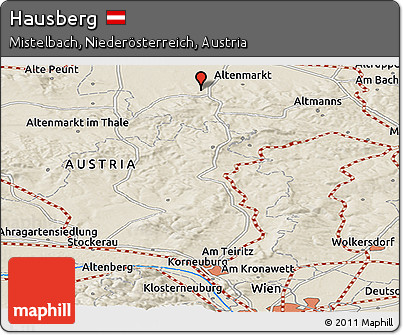 Shaded Relief Panoramic Map of Hausberg