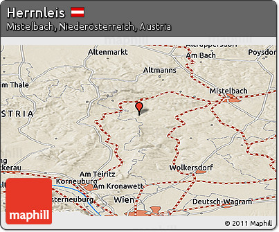 Shaded Relief Panoramic Map of Herrnleis