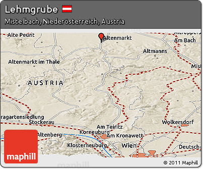 Shaded Relief Panoramic Map of Lehmgrube