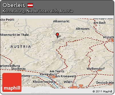 Shaded Relief Panoramic Map of Oberleis