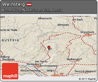 Shaded Relief Panoramic Map of Weinsteig