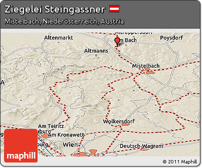 Shaded Relief Panoramic Map of Ziegelei Steingassner