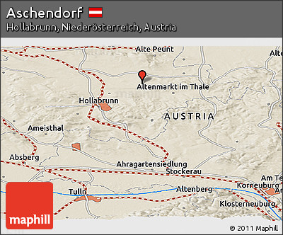 Shaded Relief Panoramic Map of Aschendorf