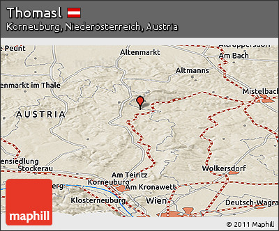 Shaded Relief Panoramic Map of Thomasl