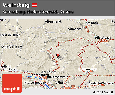 Shaded Relief Panoramic Map of Weinsteig