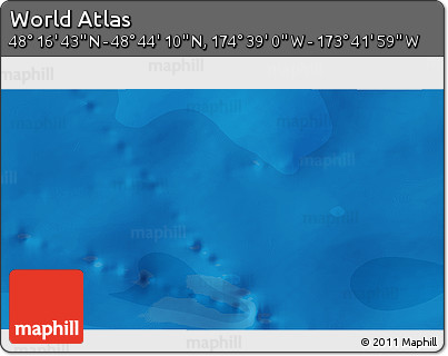 Political 3D Map of the Area around 48° 30' 27" N, 174° 10' 30" W