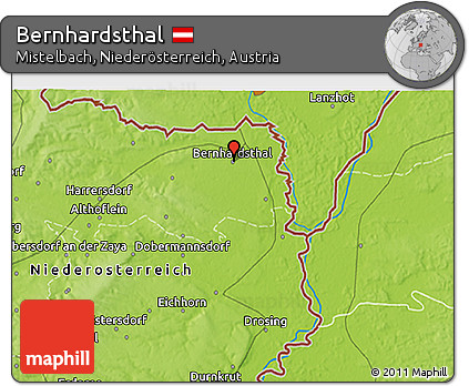 Physical 3D Map of Bernhardsthal