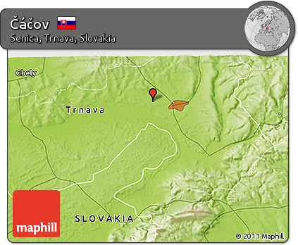 Physical 3D Map of Čáčov