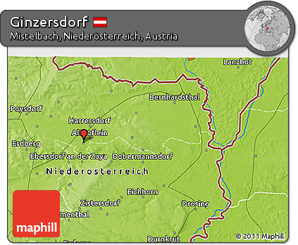 Physical 3D Map of Ginzersdorf