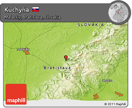 Physical 3D Map of Kuchyňa