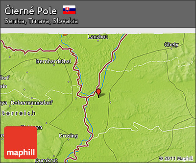 Physical 3D Map of Čierné Pole