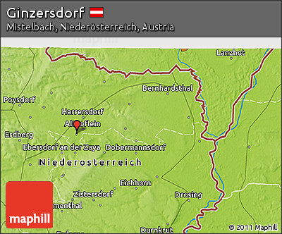 Physical 3D Map of Ginzersdorf