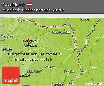 Physical 3D Map of Großkrut