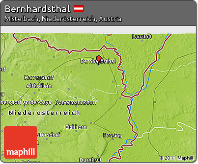 Physical 3D Map of Bernhardsthal