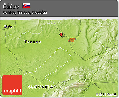 Physical 3D Map of Čáčov