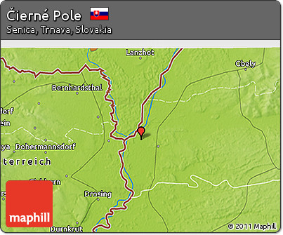 Physical 3D Map of Čierné Pole