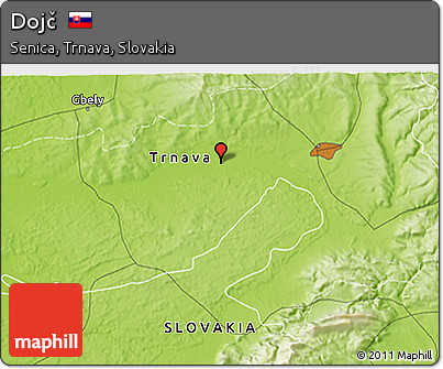 Physical 3D Map of Dojč